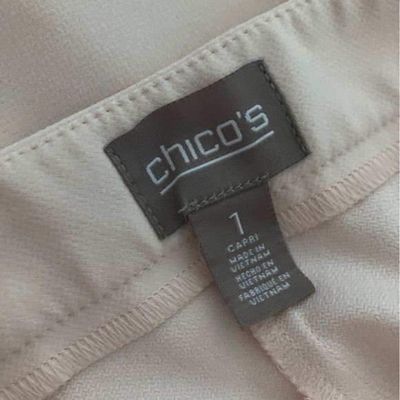 Chicos size 1 NWOT light pink Capri dress pants 8 10 crop - Picture 2 of 7